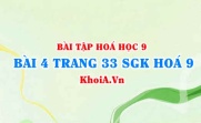 Bài 4 trang 33 SGK Hoá 9: Tính chất Hoá học của Muối